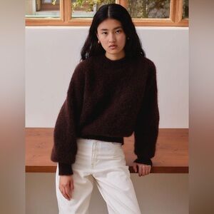 Surprise Paris Jane Mohair Sweater Pullover in Chocolate Brown